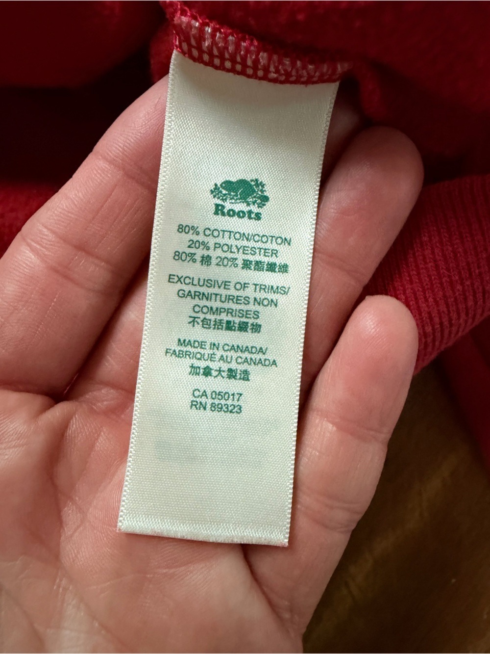 Roots Canada Beaver Graphic Hoodie Red Made in Canada XS - Picture 8 of 10